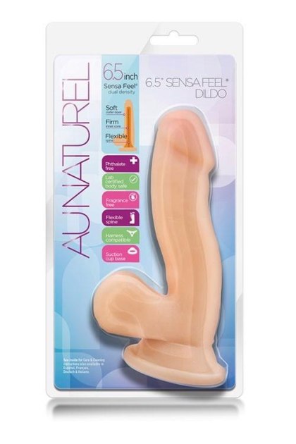 AU NATUREL 6.5INCH SENSA FEEL DILDO Blush