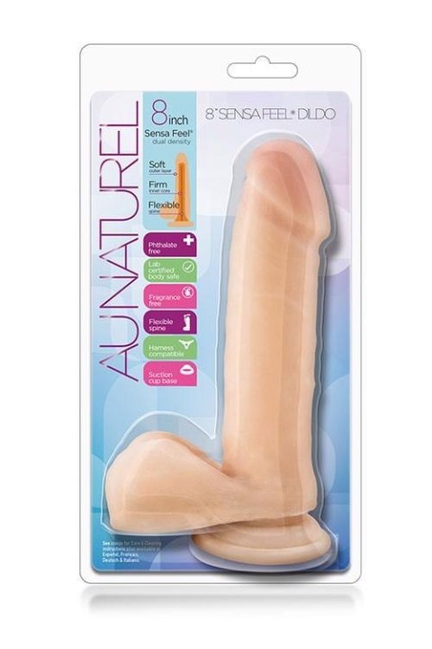 AU NATUREL 8INCH SENSA FEEL DILDO BEIGE Blush