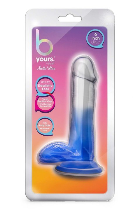 B YOURS STELLA BLUE 6 INCH DILDO BLUE Blush