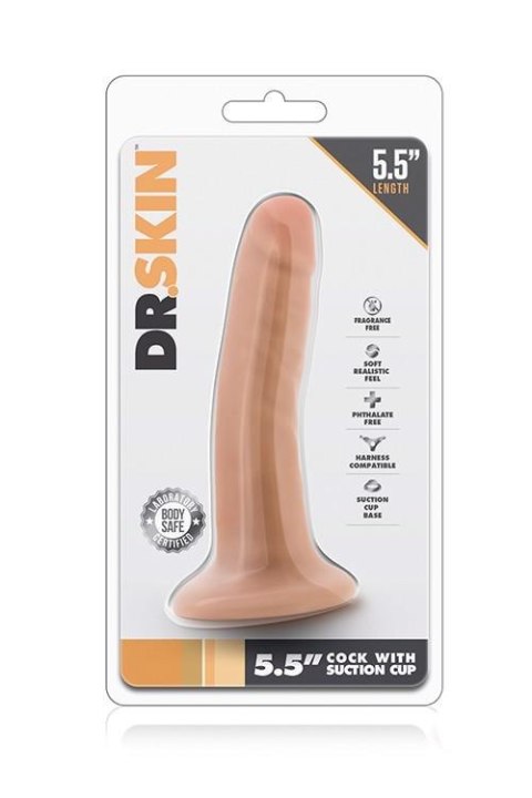 DR. SKIN 5.5INCH COCK WITH SUCTION CUP Blush