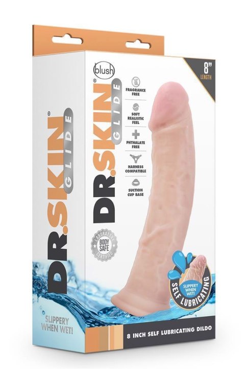 DR. SKIN 8INCH SELF LUBRICATING DILDO Blush