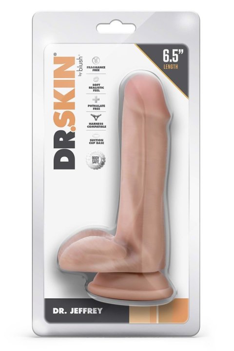 DR. SKIN DR. JEFFREY 6.5 INCH DILDO WITH BALLS BEIGE Blush