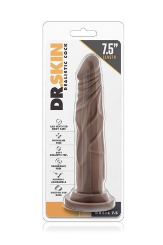 DR. SKIN REALISTIC COCK 7.5 CHOCOLATE Blush