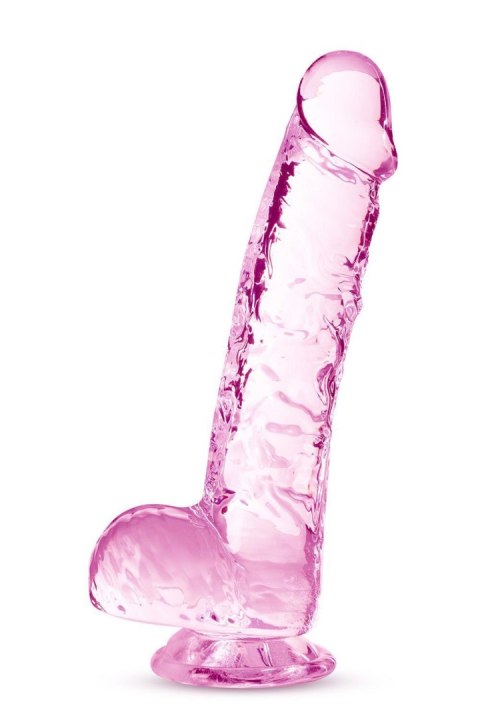 NATURALLY YOURS  6" CRYSTALLINE DILDO ROSE Blush