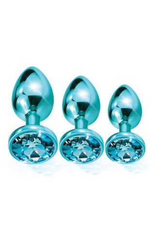 NIXIE METAL BUTT PLUGÂ TRAINERÂ SET, BLUE METALLIC Global Novelties