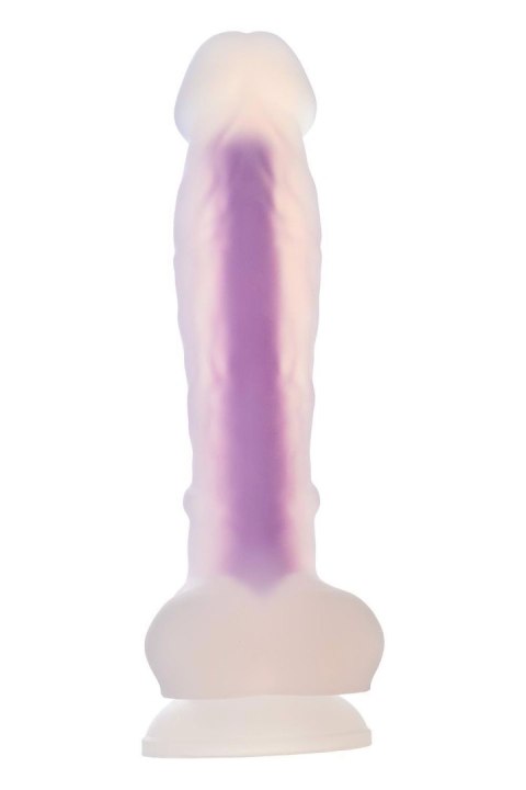 RADIANT SOFT SILICONE GLOW IN THE DARK DILDO MEDIUM PURPLE Dream Toys