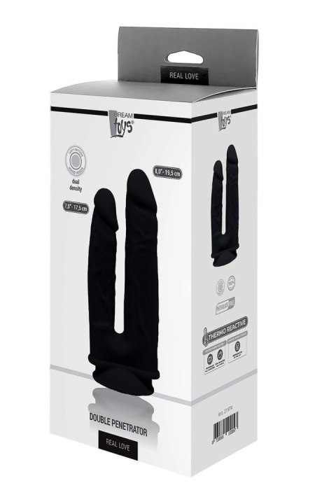 REAL LOVE DUAL DENSITY DOUBLE PENETRATOR BLACK Dream Toys