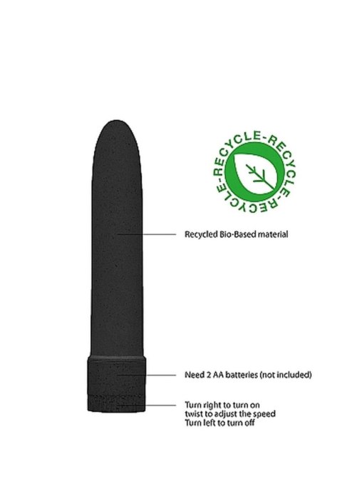 5,5"" Vibrator - Biodegradable - Black Natural Pleasure