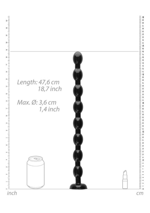 Ass Snake Beaded Dildo - 48 cm - Black ShotsToys