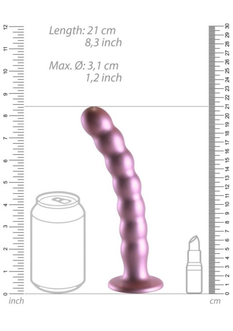 Beaded G-Spot Dildo - 8'' / 20,5 cm - Rose Gold Ouch!