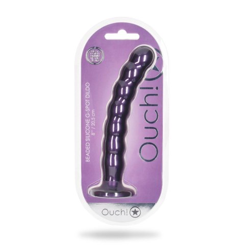 Beaded Silicone G-Spot Dildo - 8'' / 20,5 cm Ouch!