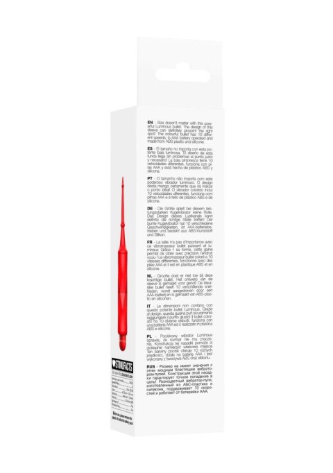 Circe - ABS Bullet With Sleeve - 10-Speeds - Red Luminous