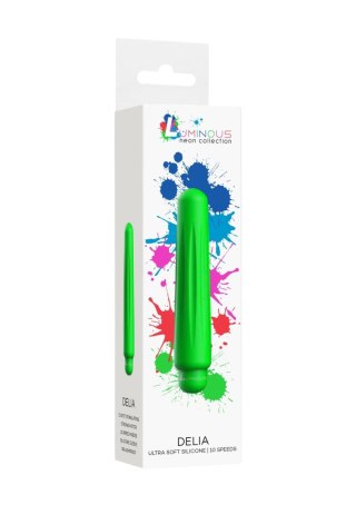 Delia - ABS Bullet With Sleeve - 10-Speeds - Green Luminous