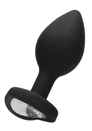 Diamond Heart Butt Plug - Large - Black Ouch!