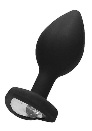 Diamond Heart Butt Plug - Regular - Black Ouch!