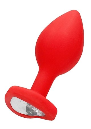 Diamond Heart Butt Plug - Regular - Red Ouch!