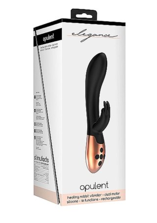 Heating Rabbit Vibrator - Opulent - Black Elegance