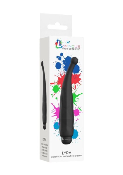 Lyra - ABS Bullet With Sleeve - 10-Speeds - Black Luminous