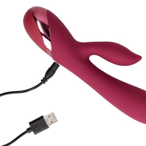 Smooth Silicone Rabbit Vibrator - Dark Cherry Loveline