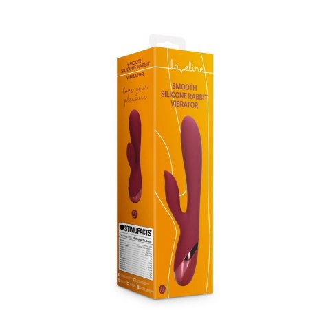 Smooth Silicone Rabbit Vibrator - Dark Cherry Loveline