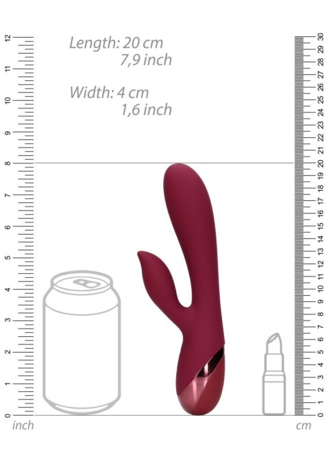 Smooth Silicone Rabbit Vibrator - Dark Cherry Loveline