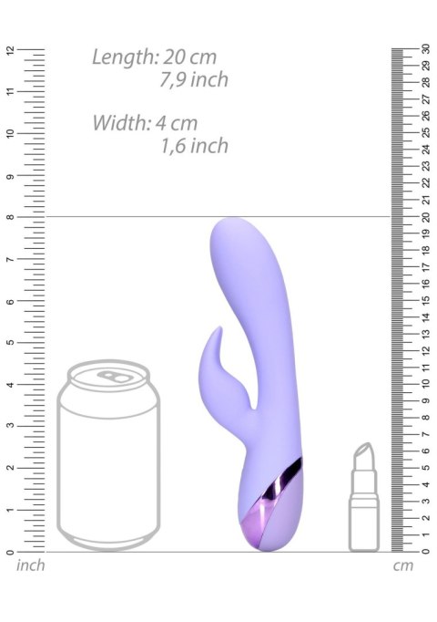 Smooth Silicone Rabbit Vibrator - Digital Lavender Loveline