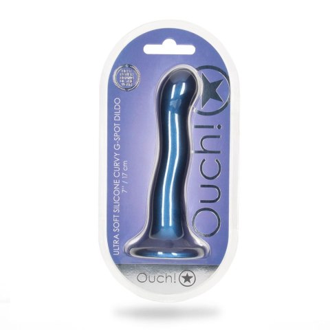 Ultra Soft Silicone Curvy G-Spot Dildo - 7'' / 17 cm SHOTS