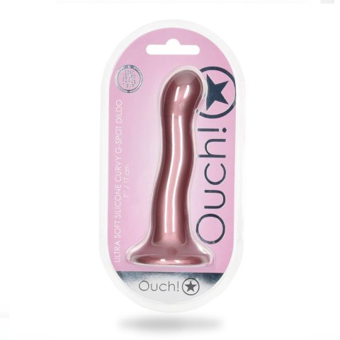 Ultra Soft Silicone Curvy G-Spot Dildo - 7'' / 17 cm Ouch!