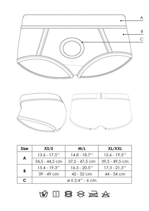 Vibrating Strap-on Brief - XS/S Ouch!