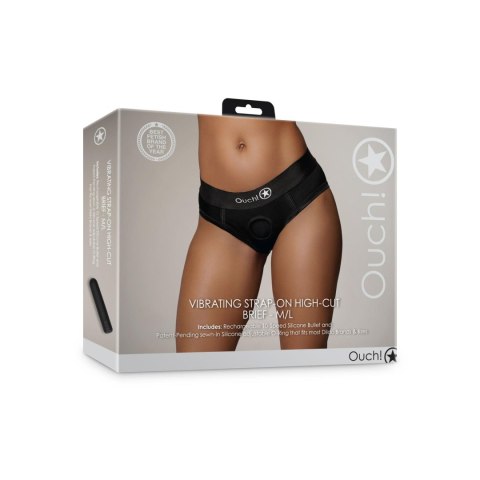 Vibrating Strap-on High-cut Brief - M/L Ouch!