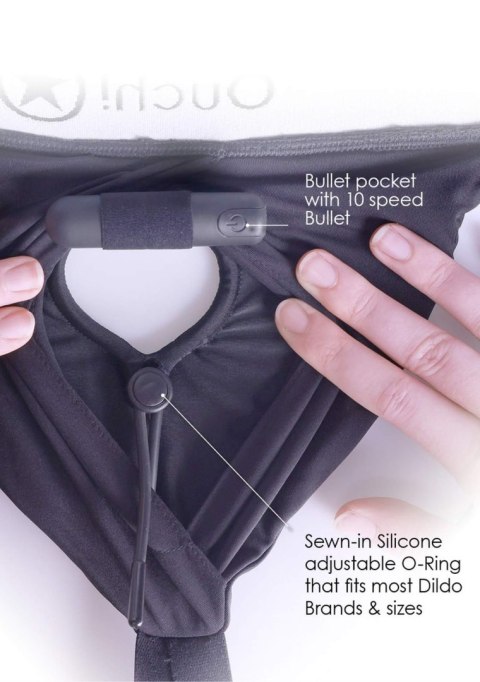 Vibrating Strap-on High-cut Brief - M/L Ouch!