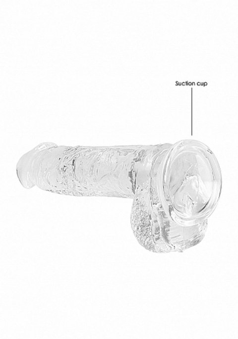 6"" / 15 cm Realistic Dildo With Balls - Transparent RealRock