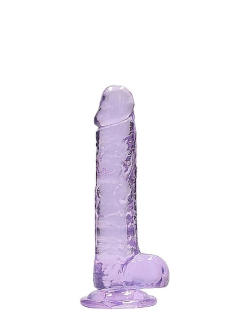 7"" / 18 cm Realistic Dildo With Balls - Purple RealRock