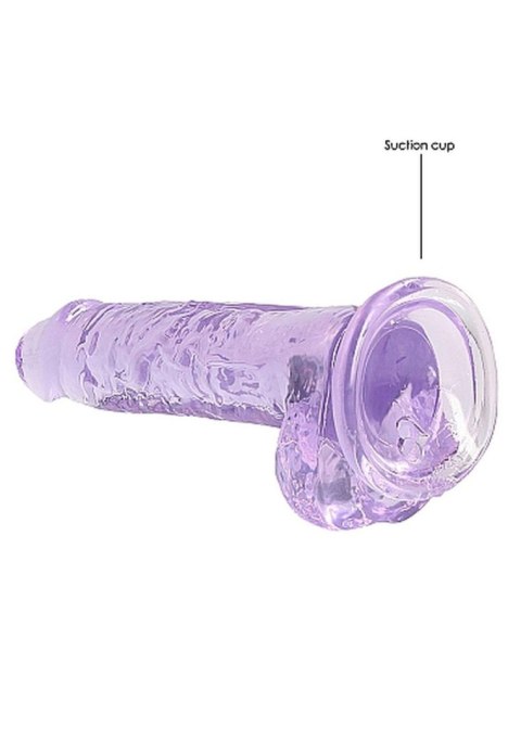 7"" / 18 cm Realistic Dildo With Balls - Purple RealRock