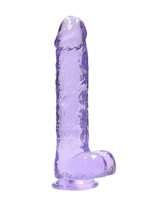 9"" / 23 cm Realistic Dildo With Balls - Purple RealRock