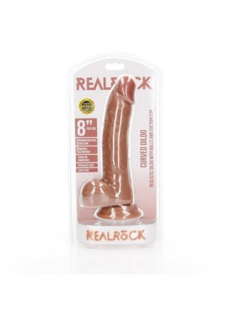 Curved Realistic Dildo Balls Suction Cup - 8""""/ 20,5 cm RealRock