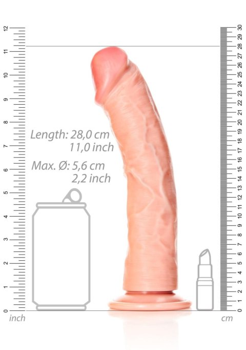 Curved Realistic Dildo with Suction Cup - 10""""/ 25,5 cm RealRock