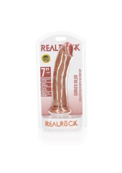 Curved Realistic Dildo with Suction Cup - 7""""/ 18 cm RealRock