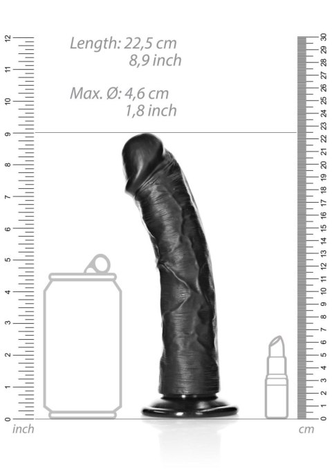 Curved Realistic Dildo with Suction Cup - 8""""/ 20,5 cm RealRock