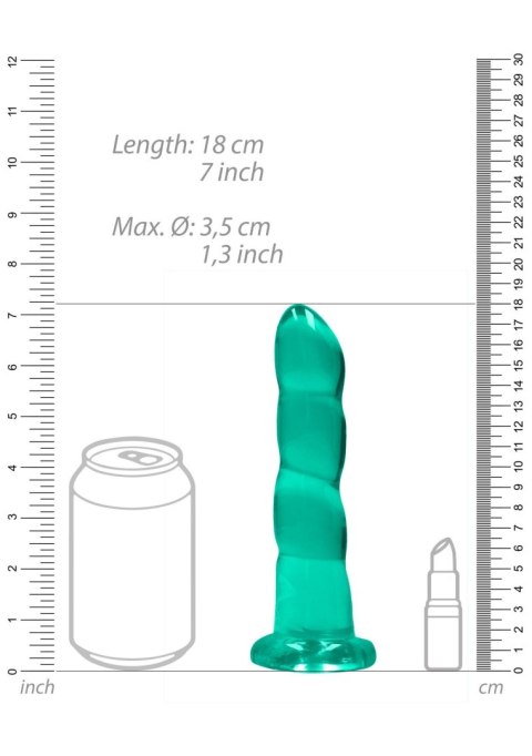 Non Realistic Dildo with Suction Cup - 7""""/ 17 cm RealRock