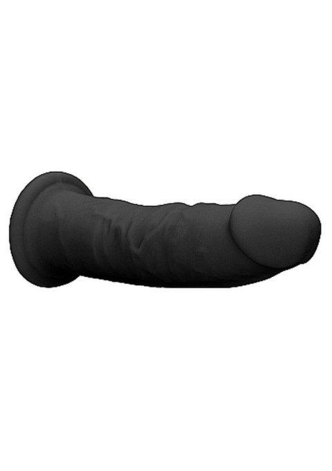 Silicone Dildo Without Balls - 15,3 cm - Black RealRock