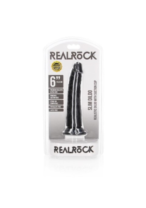 Slim Realistic Dildo with Suction Cup - 6""""/ 15,5 cm RealRock