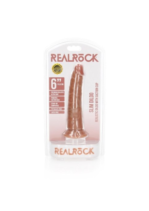 Slim Realistic Dildo with Suction Cup - 6""""/ 15,5 cm RealRock