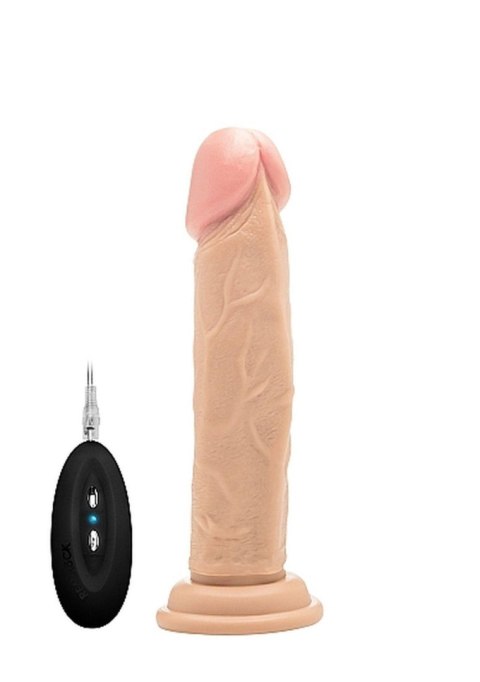 Vibrating Realistic Cock - 8"" - Skin RealRock