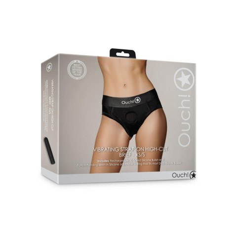 Vibrating Strap-on High-cut Brief - XS/S Ouch!