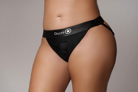 Vibrating Strap-on Panty Harness with Open Back - XL/XXL Ouch!