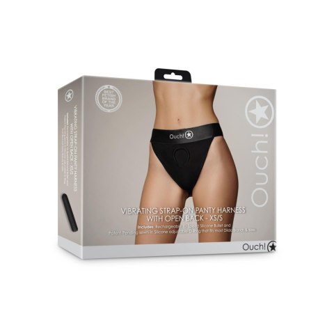 Vibrating Strap-on Panty Harness with Open Back - XS/S Ouch!