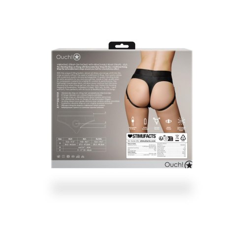 Vibrating Strap-on Thong with Removable Rear Straps - XS/S Ouch!