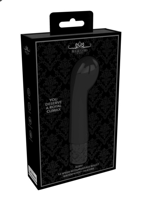 Bijou - Rechargeable Silicone Bullet - Black Royal Gems