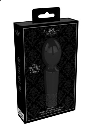 Brilliant - Rechargeable Silicone Bullet - Black Royal Gems